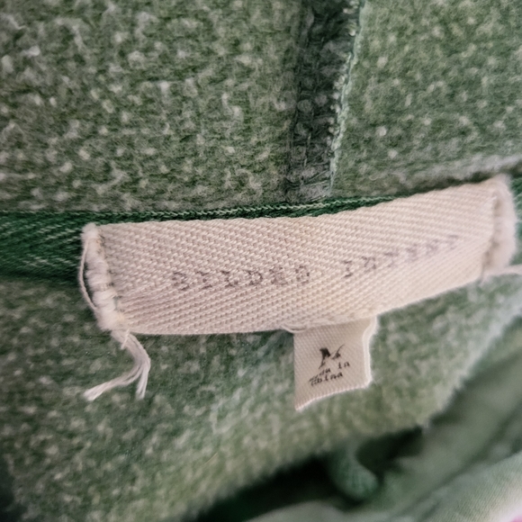 Gilded Intent Mineral Wash Green Distressed Cut Lightweight Hoodie in M ~Worn 1x - Picture 6 of 6